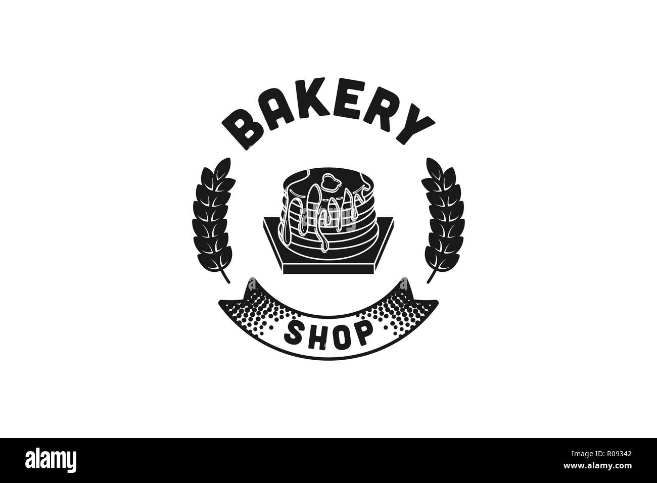 Cupcake And Wheat Vintage Bakery Logo Designs Inspiration Isolated