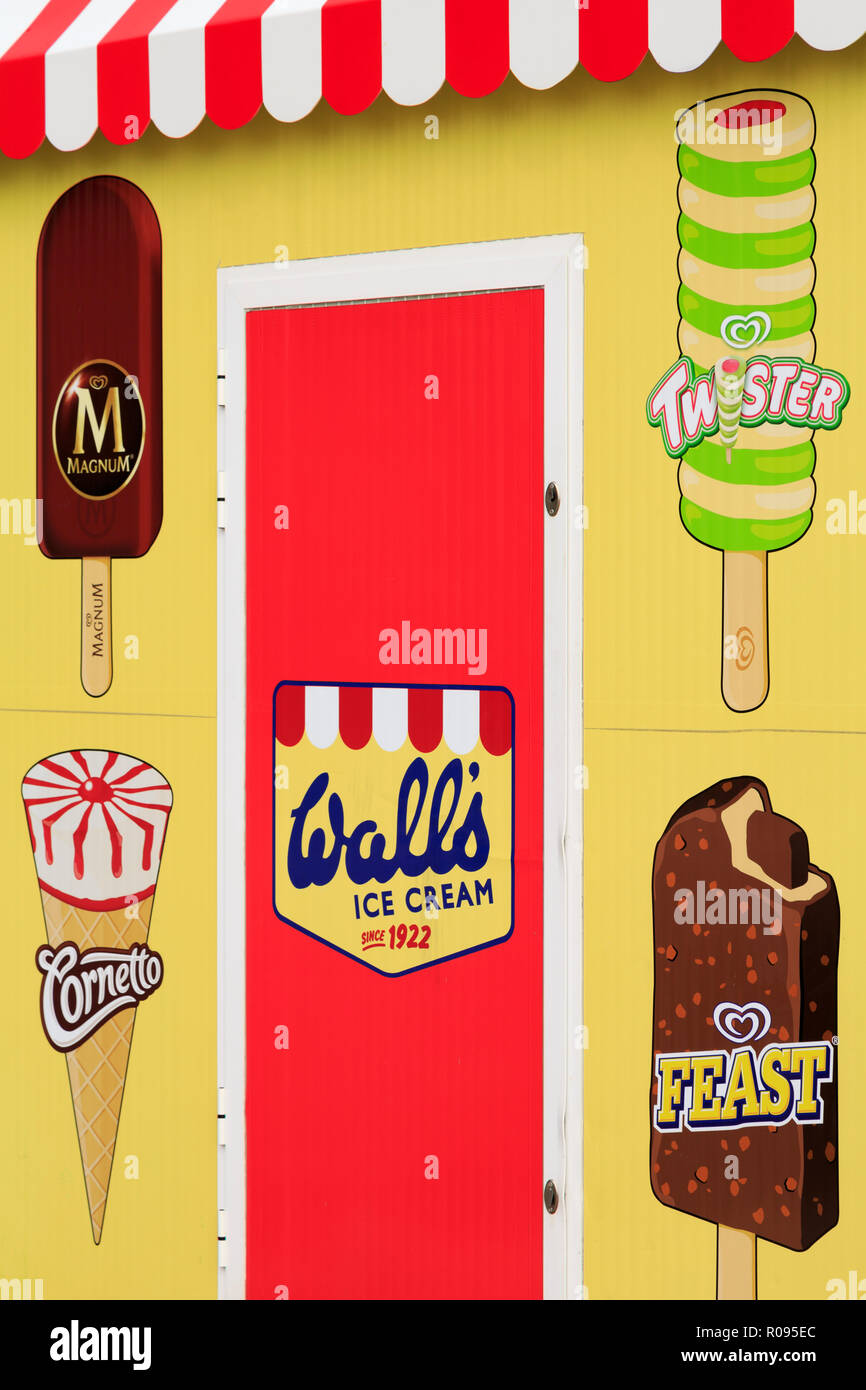 Ice Cream hut, Bournemouth, Dorset, England, United Kingdom Stock Photo