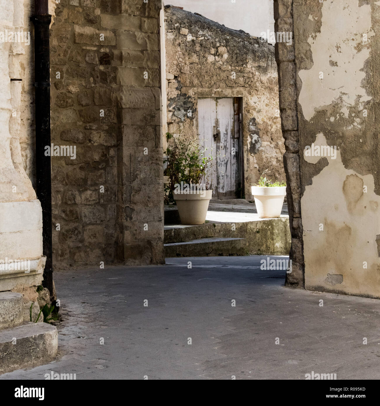 Old Door and Doorway, Ragusa, Sicily Stock Photo