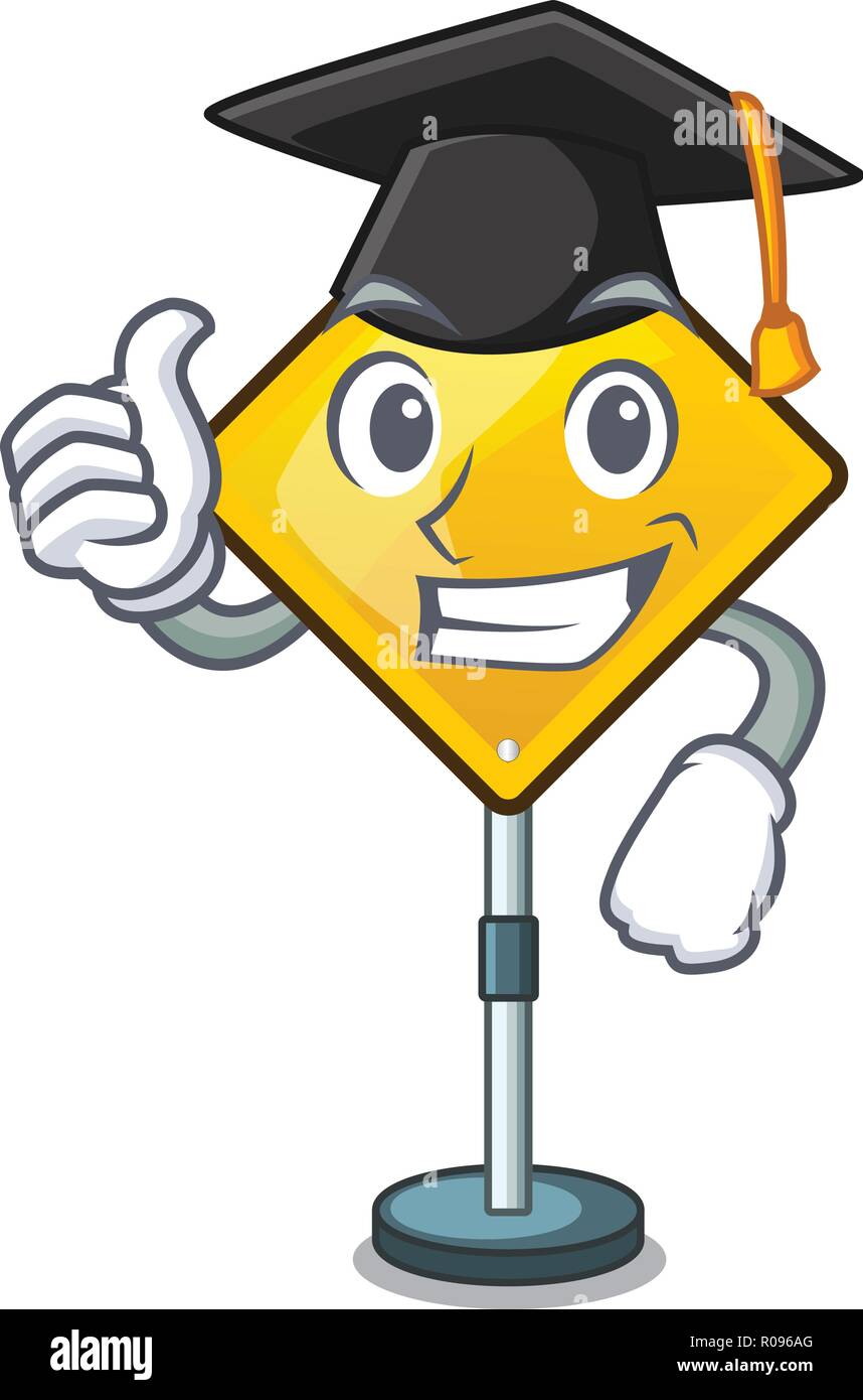 Graduation warning attention sign shaped character exclamation Stock ...