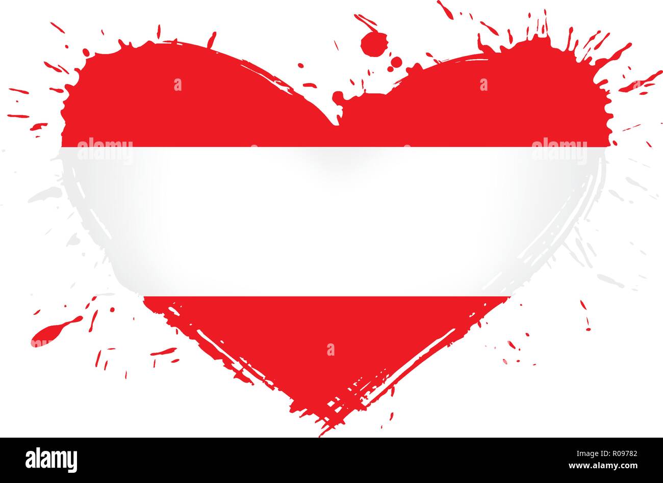 Austria flag, vector illustration on a white background Stock Vector