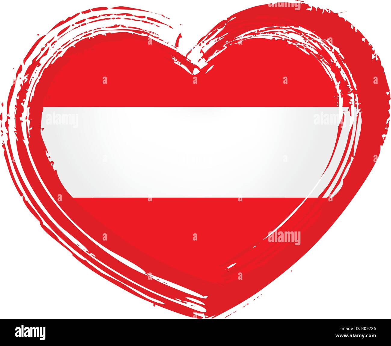 Austria flag, vector illustration on a white background Stock Vector