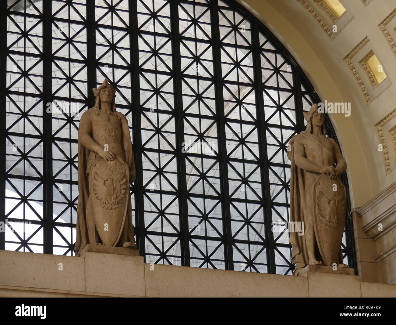 UNION STATION, WASHINGTON,D.C. Two fo the statues in the main concourse