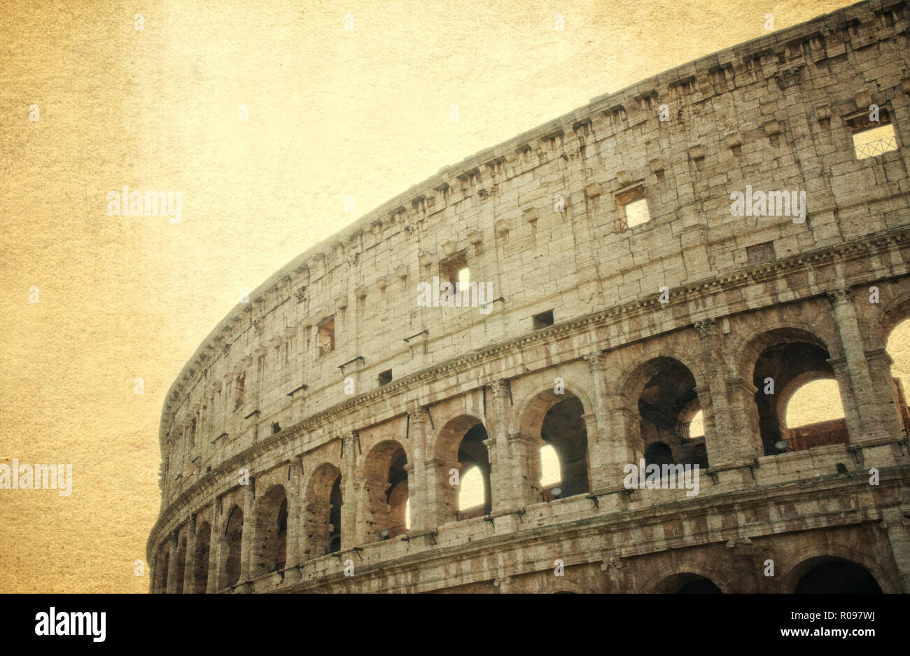 Colosseum, Rome Italy with copy space Stock Photo