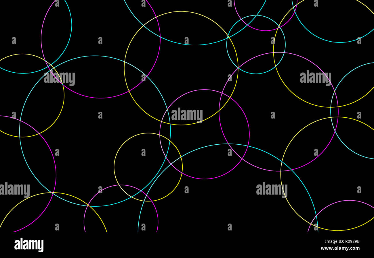 A background from created the outline of circles Stock Photo - Alamy