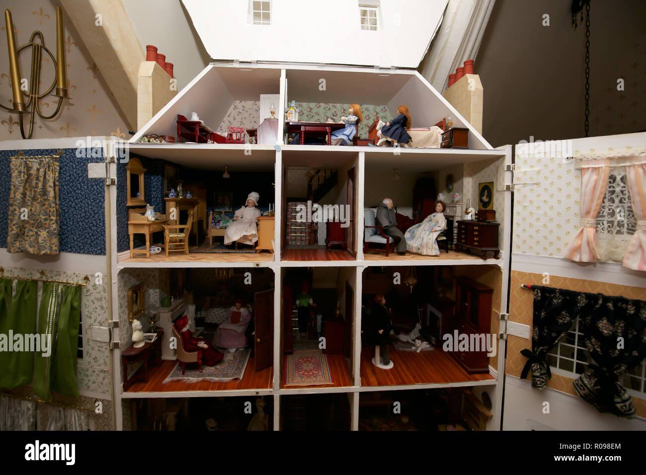 The dolls house room in The Hall at AbbeyCwmHir Stock Photo Alamy