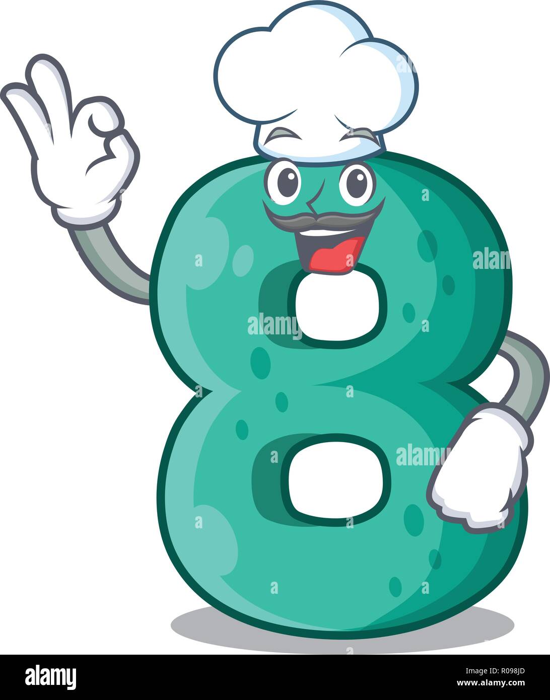 Chef number house eight the shaped character Stock Vector Image & Art ...