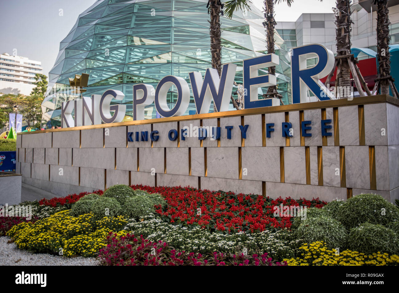 Bangkok, Thailand. 03rd Nov, 2018. A general view of the King Power logo at the King Power Headquarter in Central Bangkok.  Thai billionaire Vichai Srivaddhanaprabha, Chairman of King Power died in a helicopter crash among four other people in the Premier League side's stadium car park on October 27, 2018 in Leicester City in the United Kingdom. Credit: SOPA Images Limited/Alamy Live News Stock Photo