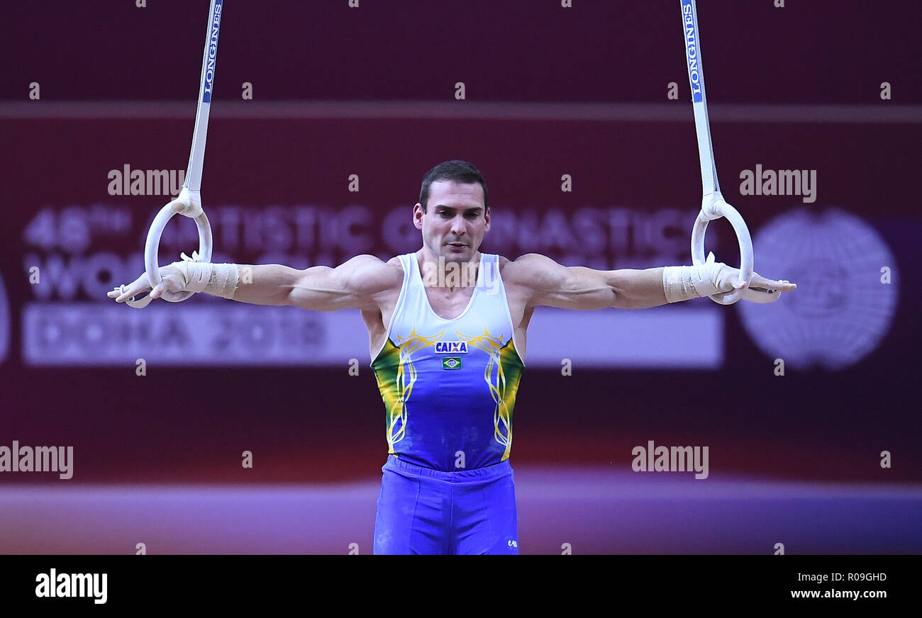 Doha, Katar. 02nd Nov, 2018. Arthur (BRA) at the rings, rings