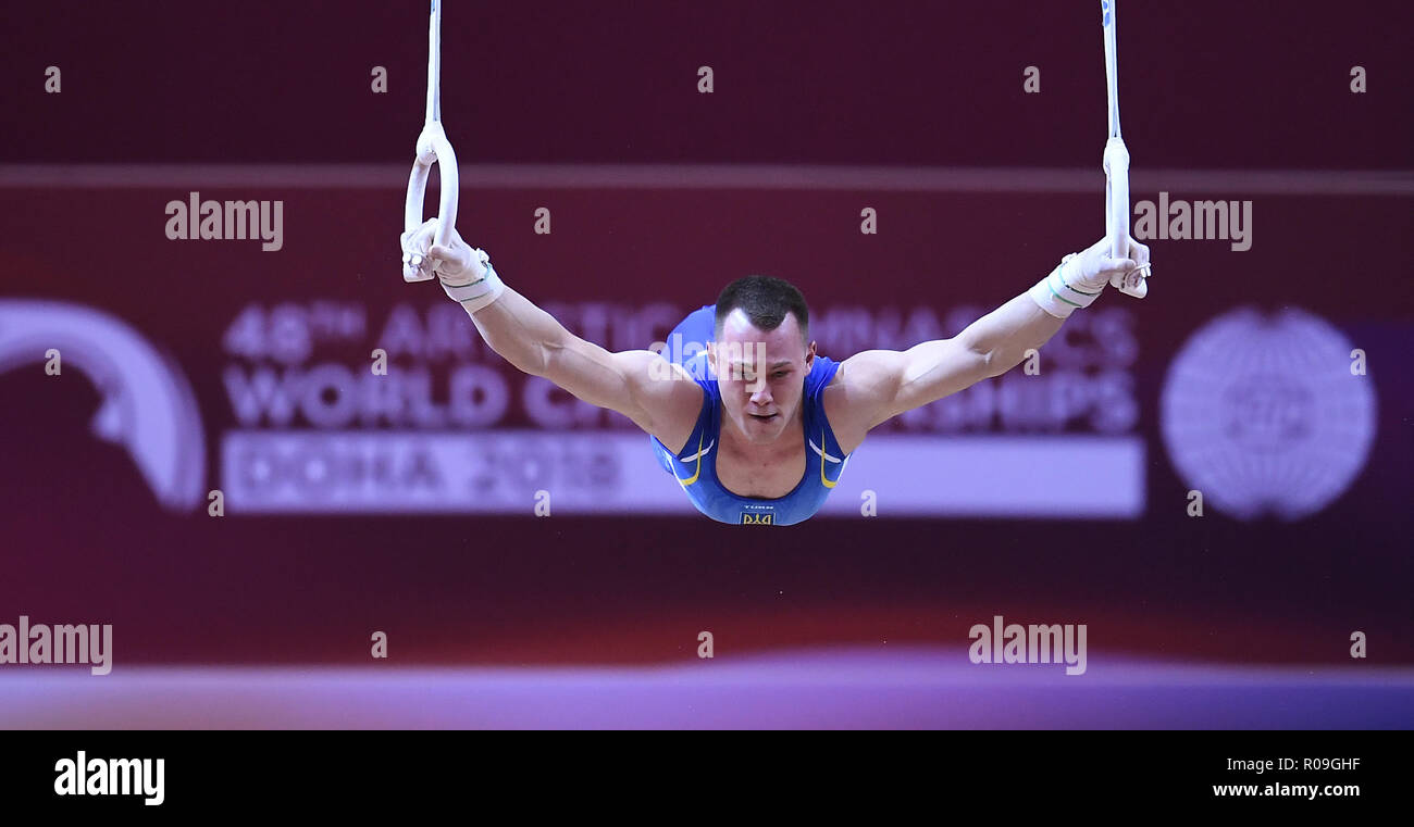 Doha, Katar. 02nd Nov, 2018. Igor Radivilov (UKR) at the rings, rings