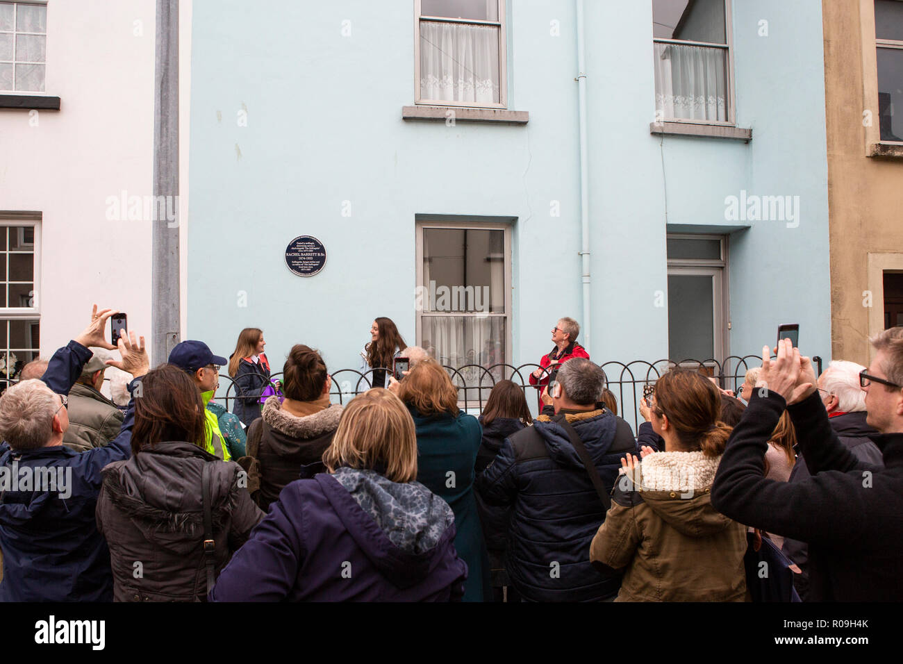 Carmarthen, UK. 3 November 2018. A Carmarthen Civic Society Blue Plaque