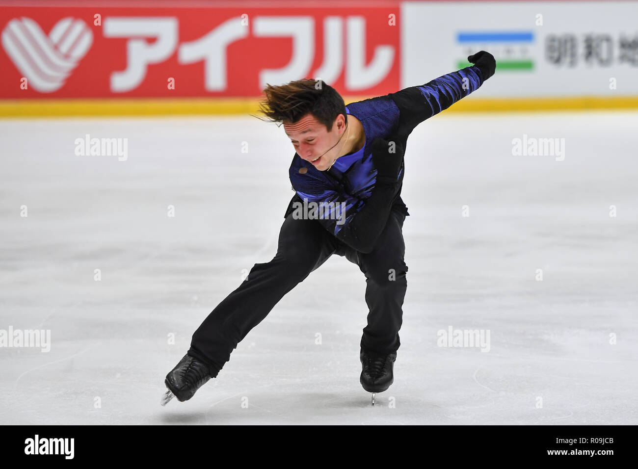 Helsinki, Finland. 03rd Nov, 2018. Alexei Bychenko (ISR) during in Men's Short Program of the ISU GP of Figure Skating Helsinki 2018 at Helsinki Ice Hall (Helsingin Jaahalli) on Saturday, 03 November 2018. HELSINKI . (Editorial use only, license required for commercial use. No use in betting, games or a single club/league/player publications.) Credit: Taka Wu/Alamy Live News Stock Photo