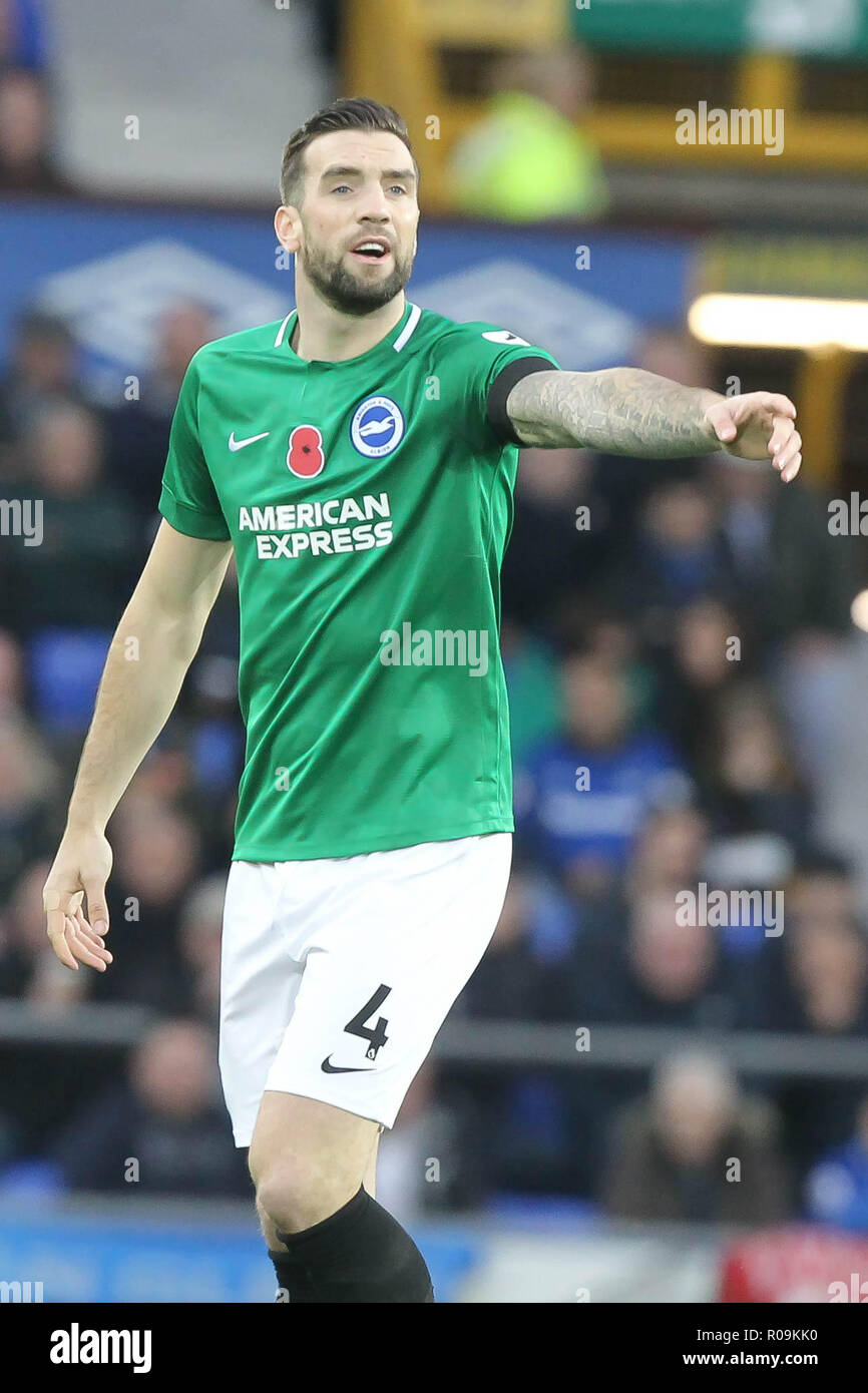 Banzai mager Final Liverpool, UK. 3rd Nov, 2018. Shane Duffy of Brighton and Hove Albion  during the Premier League match between Everton and Brighton & Hove Albion  at Goodison Park on November 3rd 2018 in