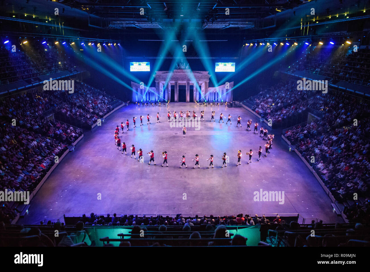 Berlin, Germany. 03rd Nov, 2018. Musicians of the formation 'GTK Mureck' play for the audience at the 'Berlin Tattoo' of the international military music show in the Max-Schmeling-Halle. Credit: Gregor Fischer/dpa/Alamy Live News Stock Photo