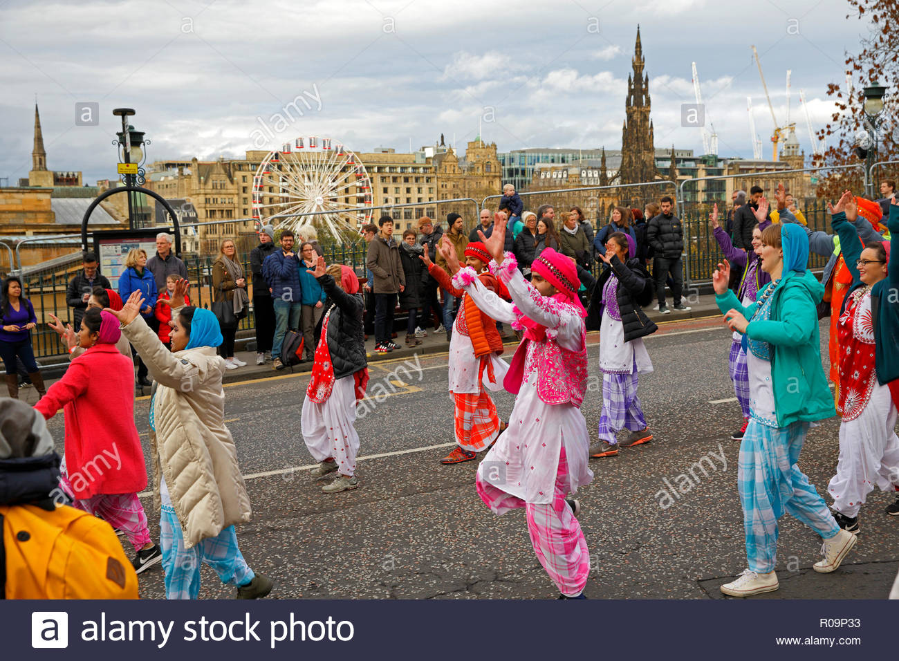 Edinburgh, United Kingdom. 3rd November, 2018. Festival of Diwali street parade at the Mound.   Credit: Craig Brown/Alamy Live News. Stock Photo