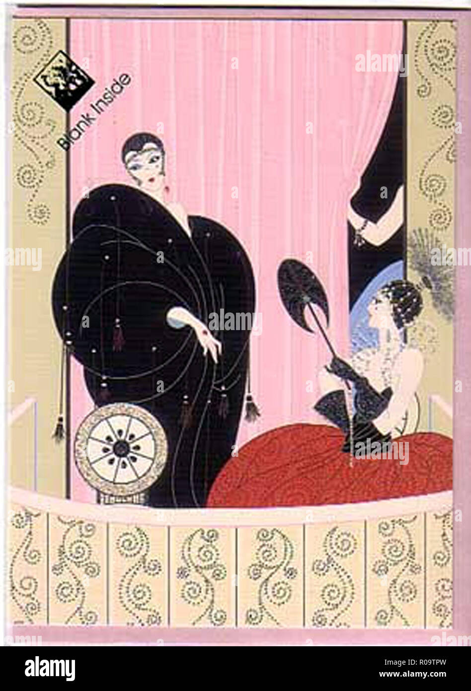 Vintage Costume Design Illustration In An Art Deco Style Stock