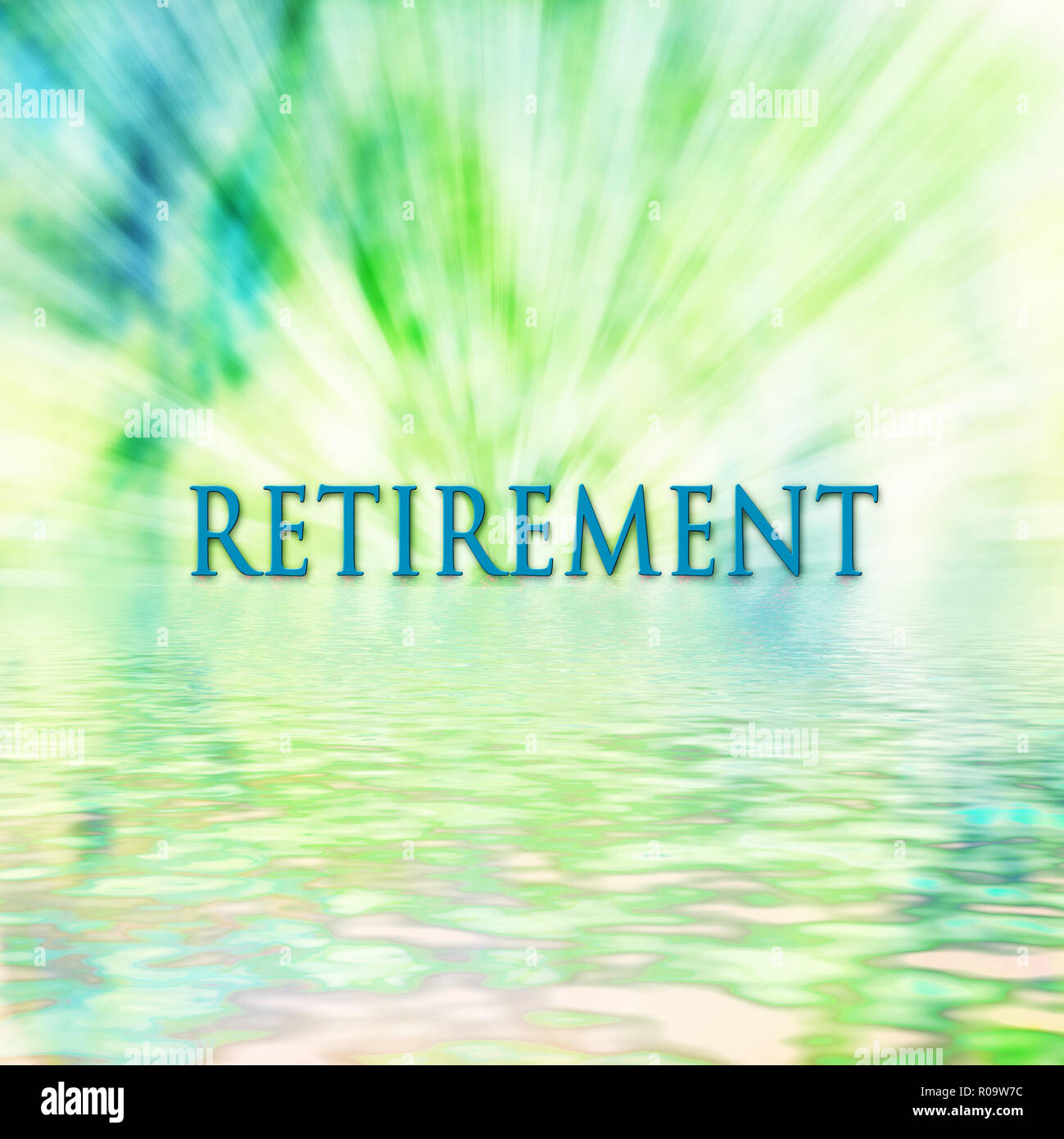 Retirement Background Graphic Illustration With Abstract Rays Of