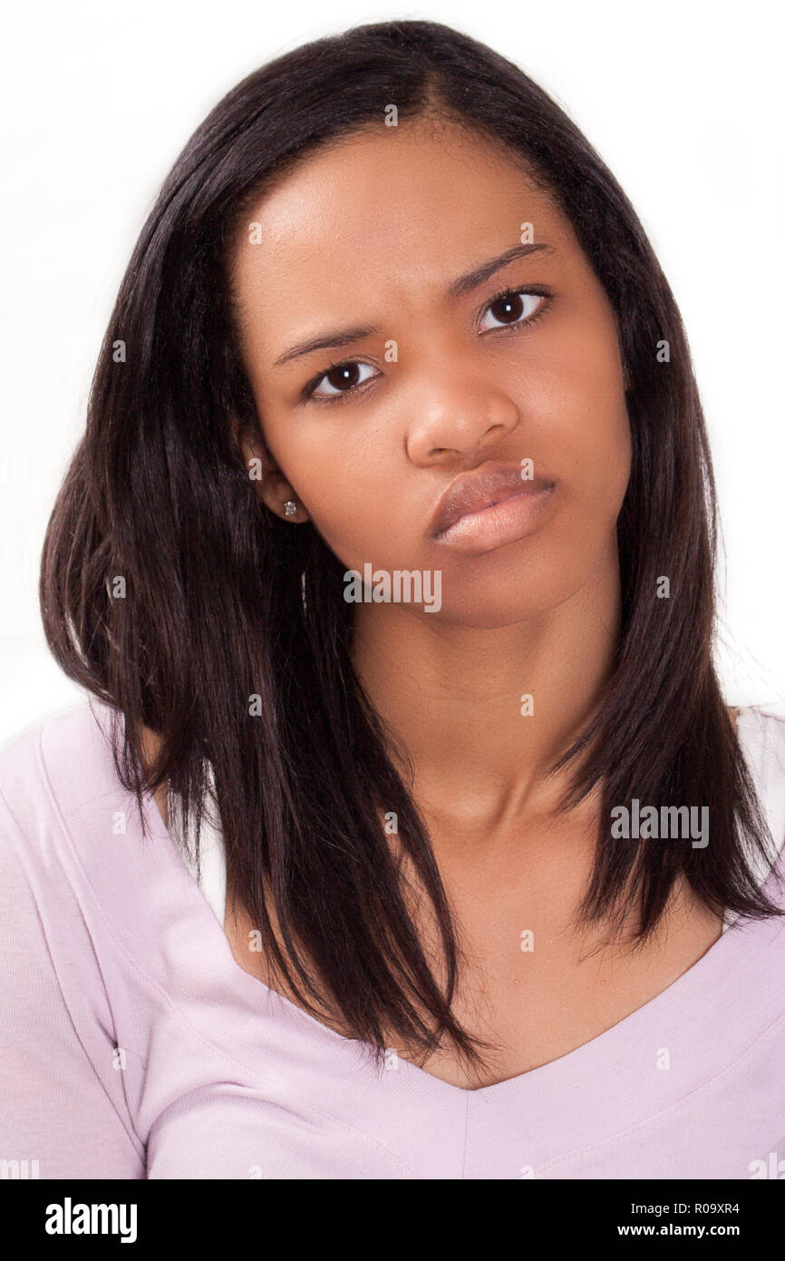 beautiful woman with angry expression Stock Photo - Alamy