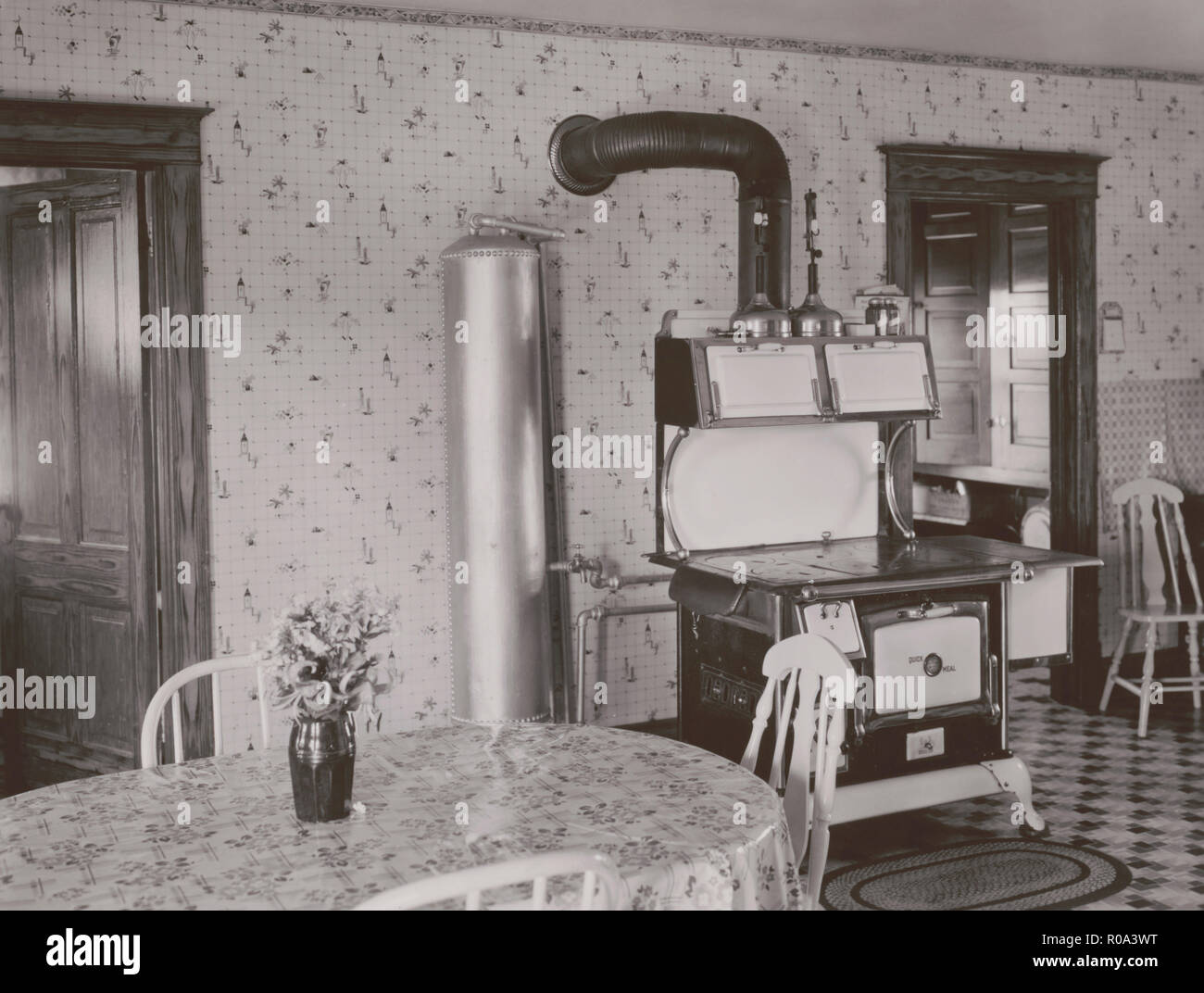 Sparkling Kitchen with Quick Meal Stove Connected to Propane Tank