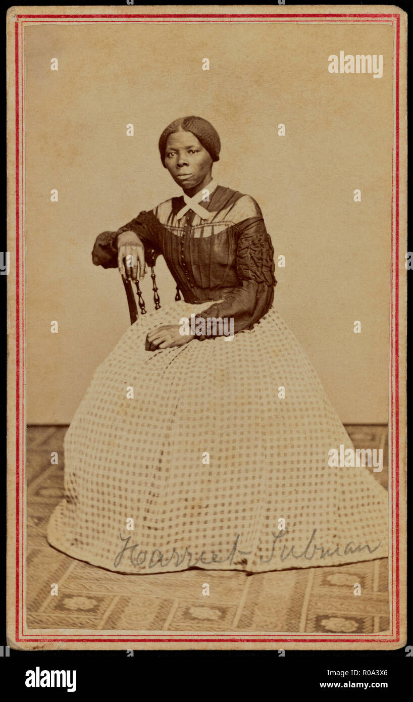 Portrait of Harriet Tubman (1820-1913), American Abolitionist, by Benjamin F. Powelson, Auburn, New York, USA, 1868 Stock Photo