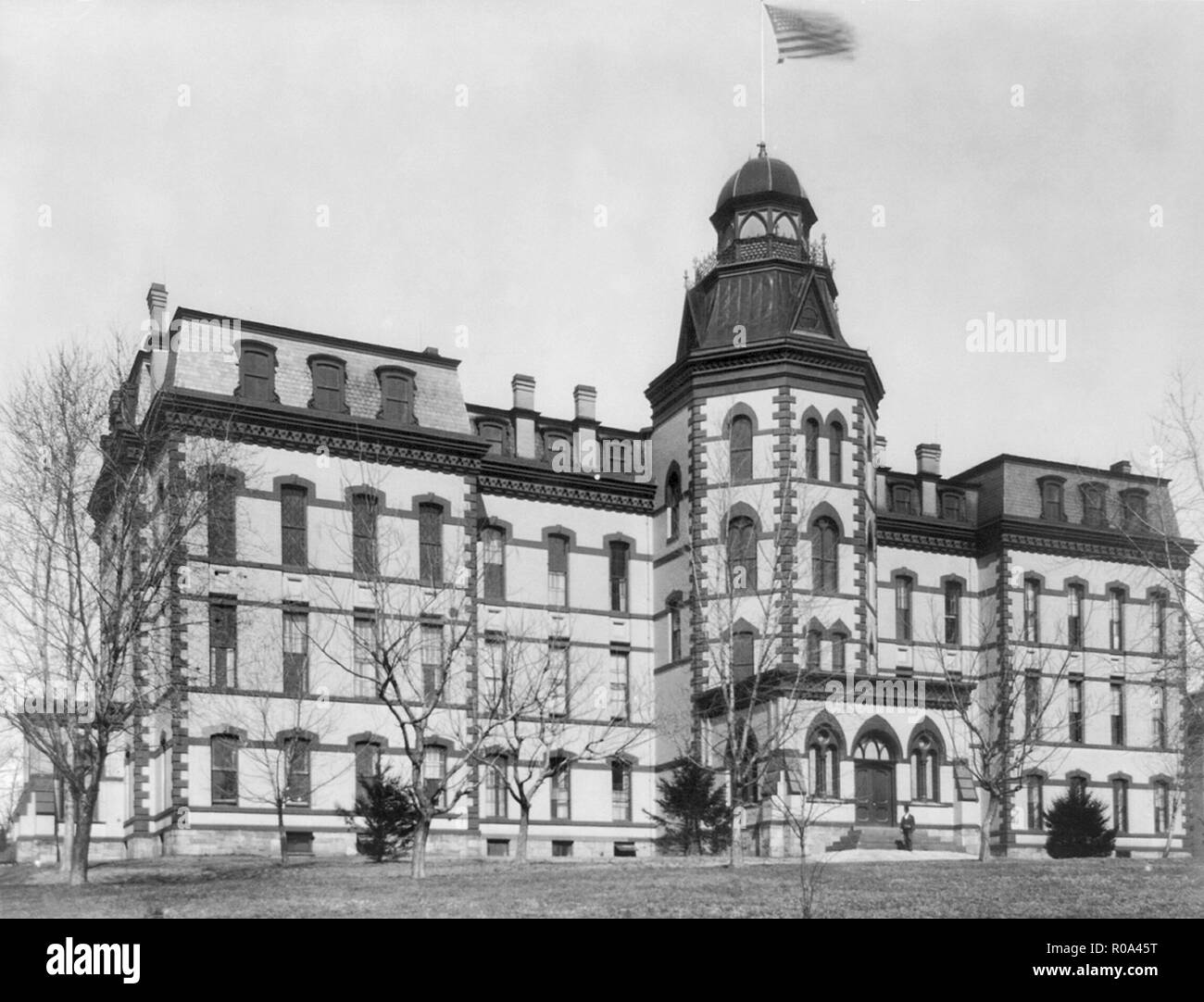 Main Building, Exterior, Howard University, Washington DC, USA, 1900 Stock Photo