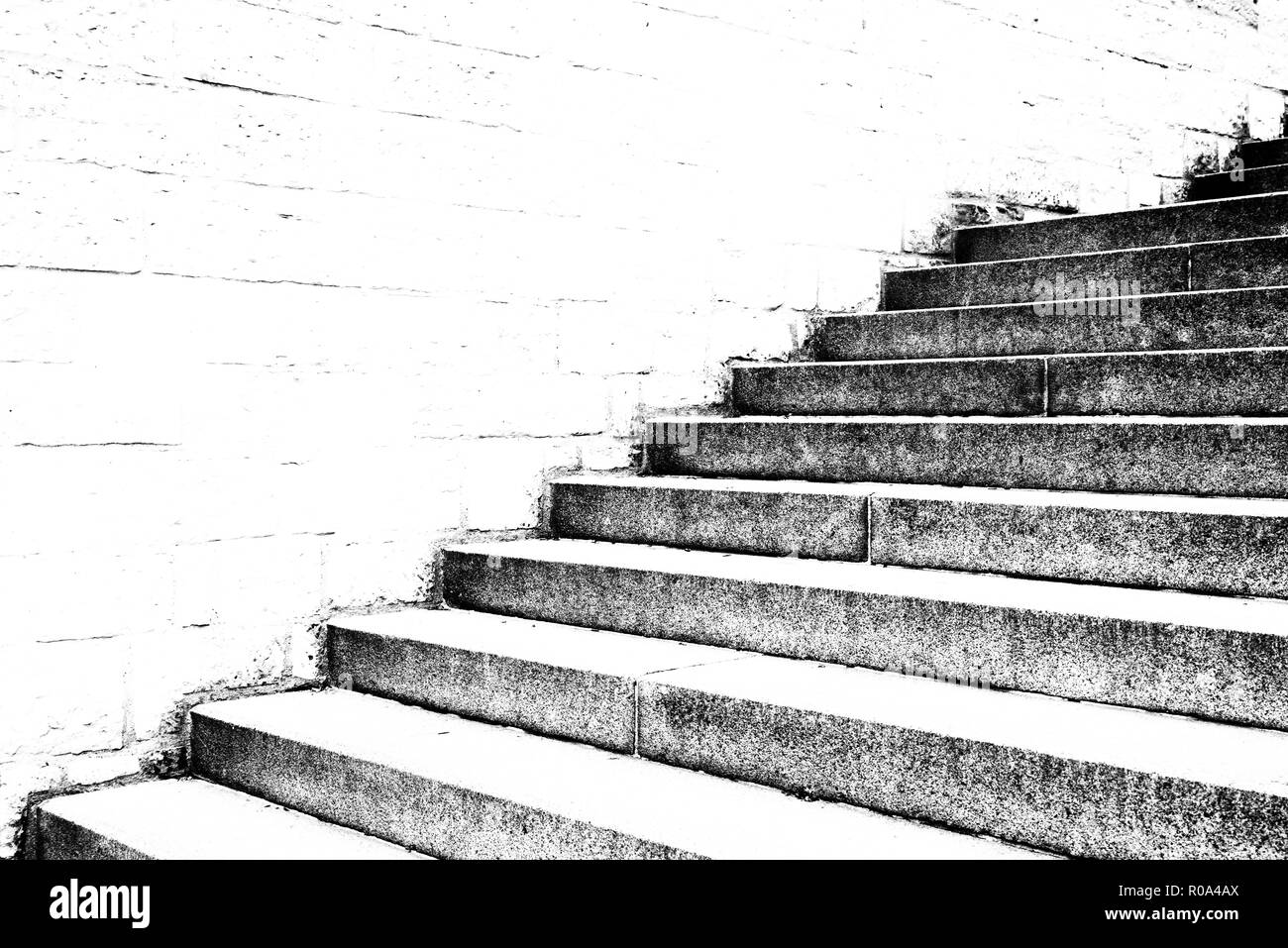 Abandoned stone stairs Black and White Stock Photos & Images - Alamy