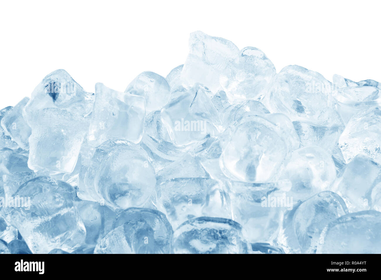 Ice cubes isolated on a white background Stock Photo - Alamy
