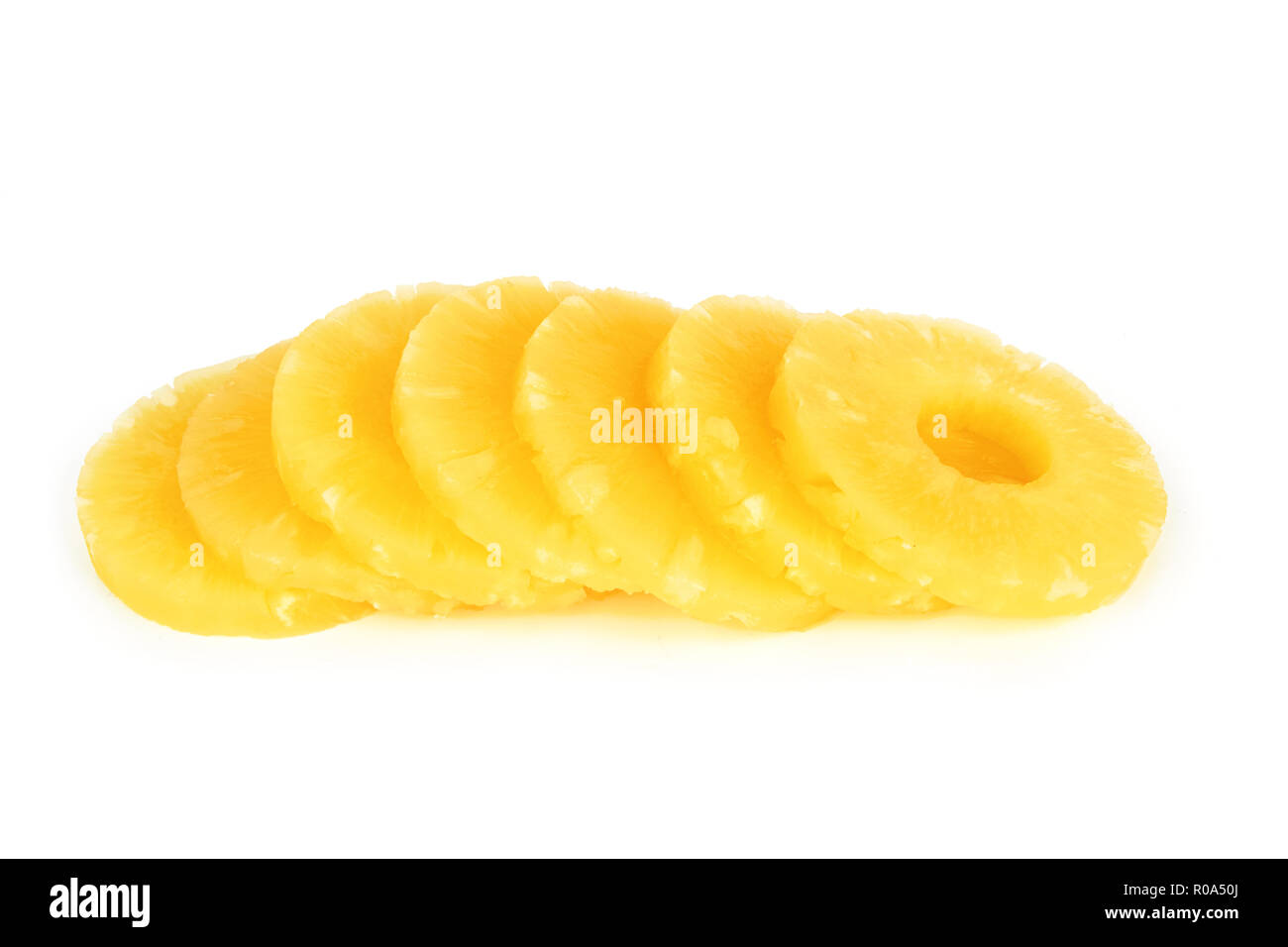 Pineapple rings isolated on a white background Stock Photo Alamy