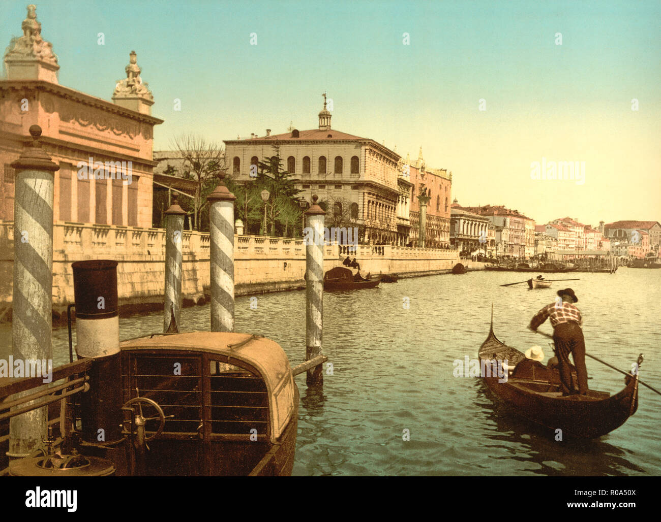 Near St. Mark's, Venice, Italy, Photochrome Print, Detroit Publishing Company, 1900 Stock Photo