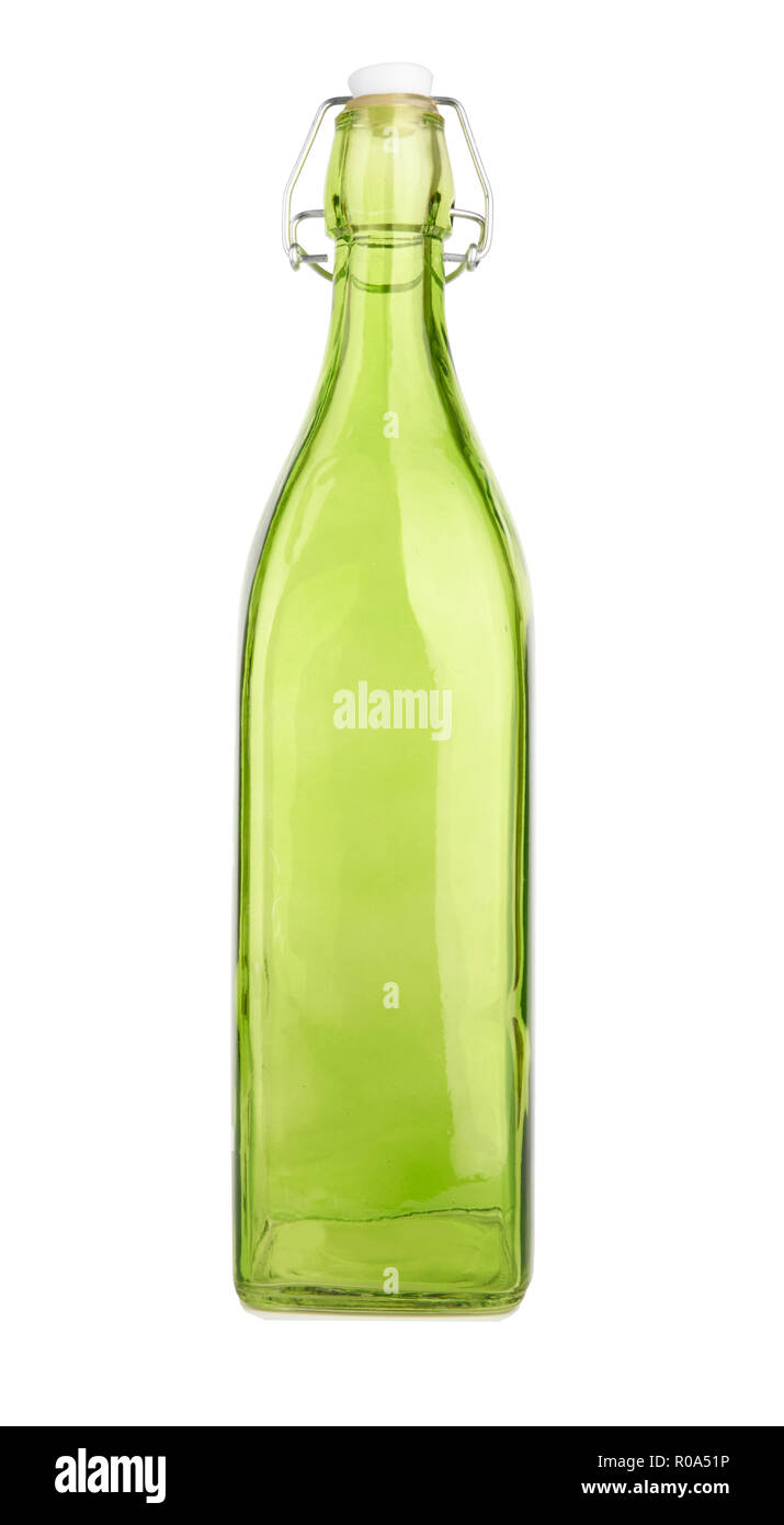 empty bottle with cap isolated on white background Stock Photo