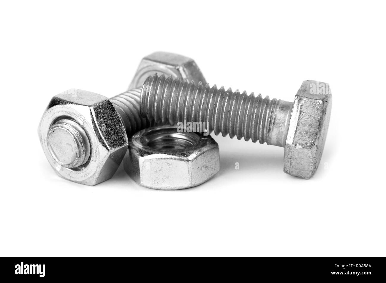 Old screw nut bolt close Cut Out Stock Images & Pictures - Alamy