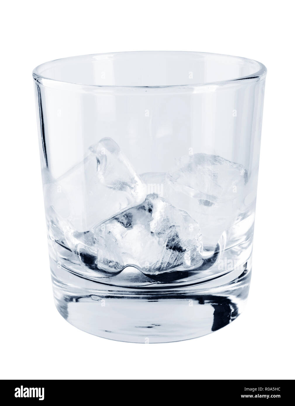Glass with ice cubes. Isolated on white background Stock Photo Alamy