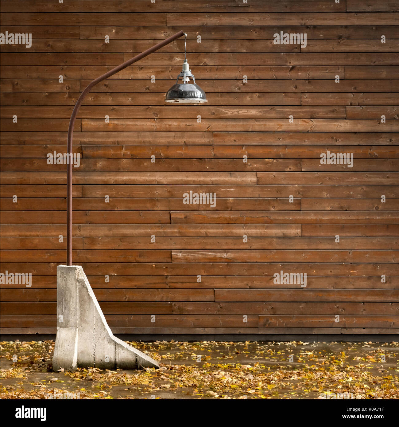 Modern Outdoor Lighting Concept Warm Lighting Melanholic Stock