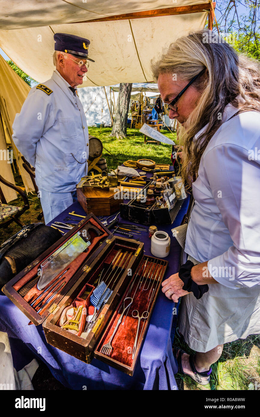 Civil War Naval Encampment Mystic Seaport Mystic, Connecticut, USA