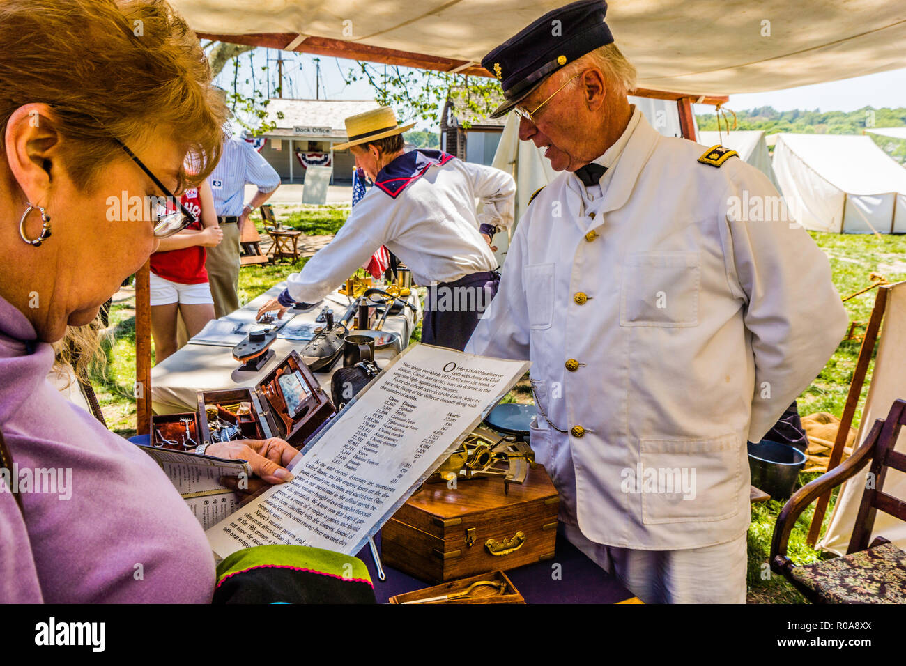 Civil War Naval Encampment Mystic Seaport Mystic, Connecticut, USA