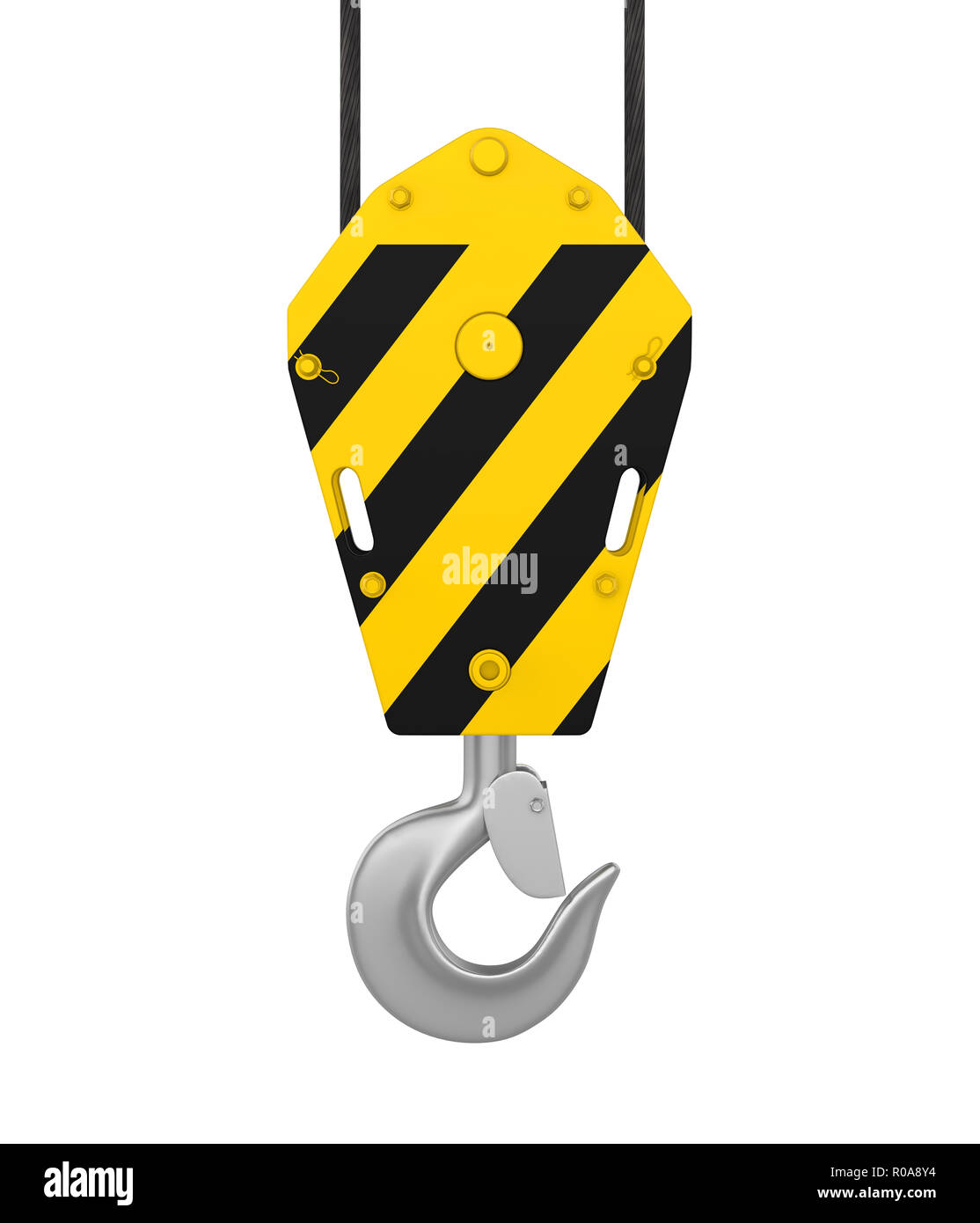 Construction crane hook Cut Out Stock Images & Pictures - Alamy