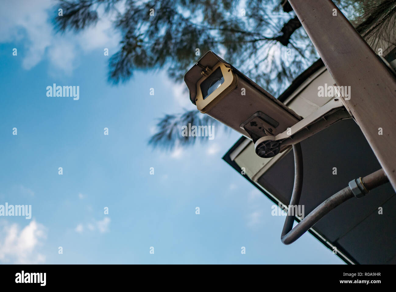 Surveillance camera in public space Stock Photo Alamy