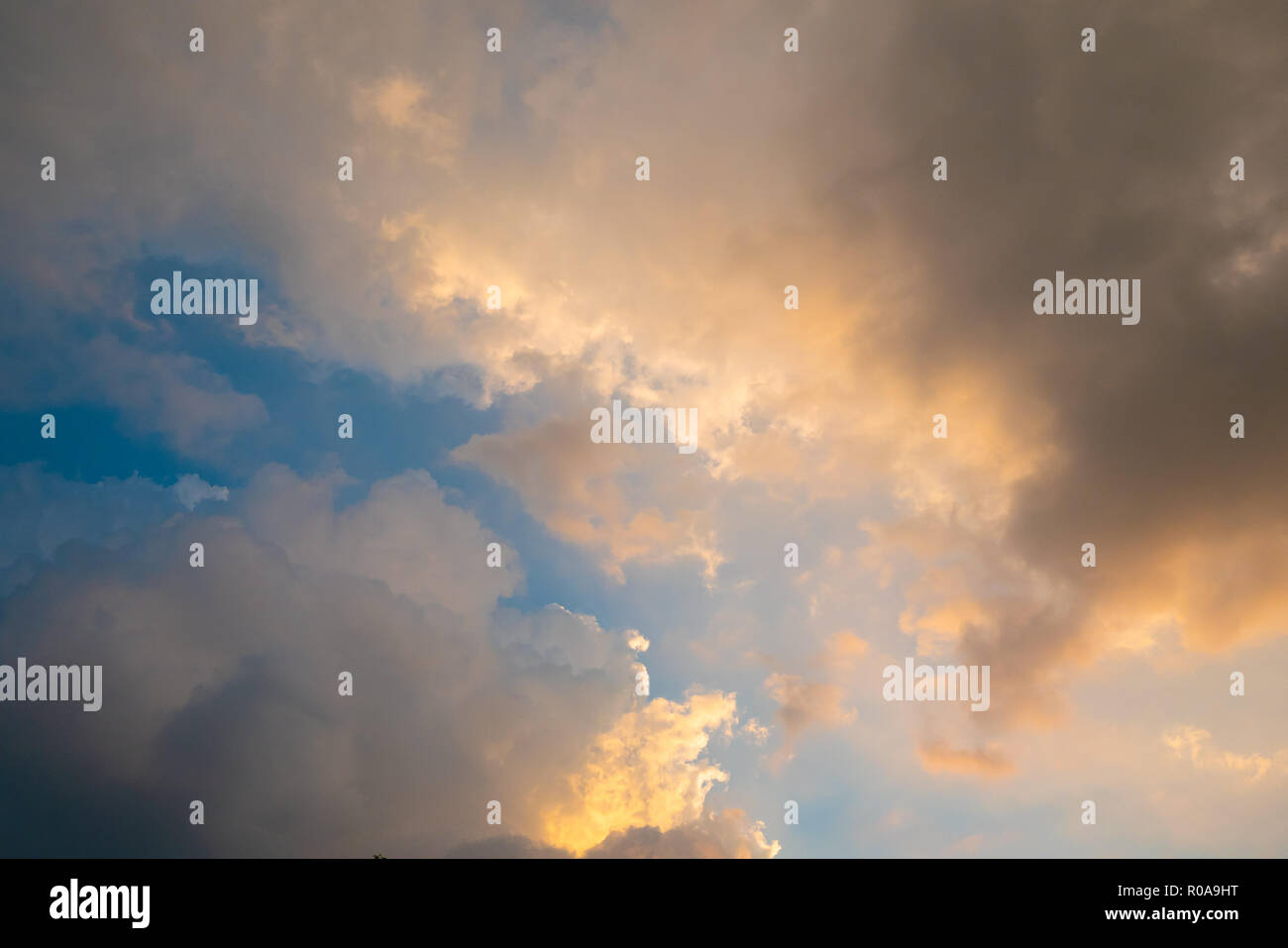 Golden hour sky Stock Photo