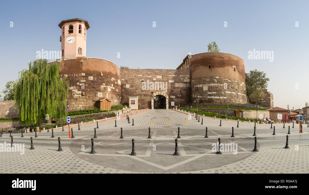 Entrance to the Ankara Castle Stock Photo