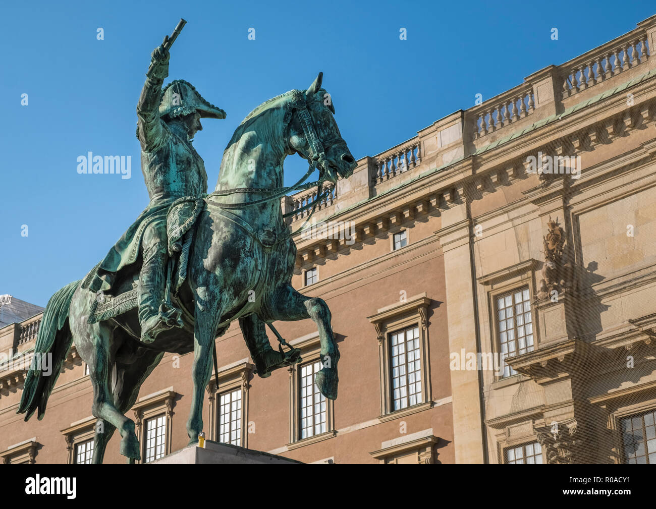 Statue of Karl XIV Johan at Karl Johans square outside the Royal
