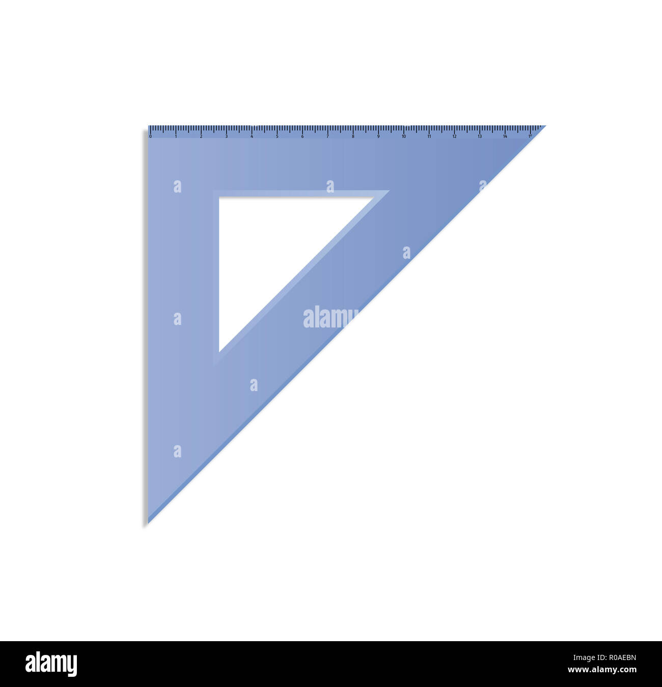 Digital illustration of a blue plastic ruler isolated Stock Photo Alamy