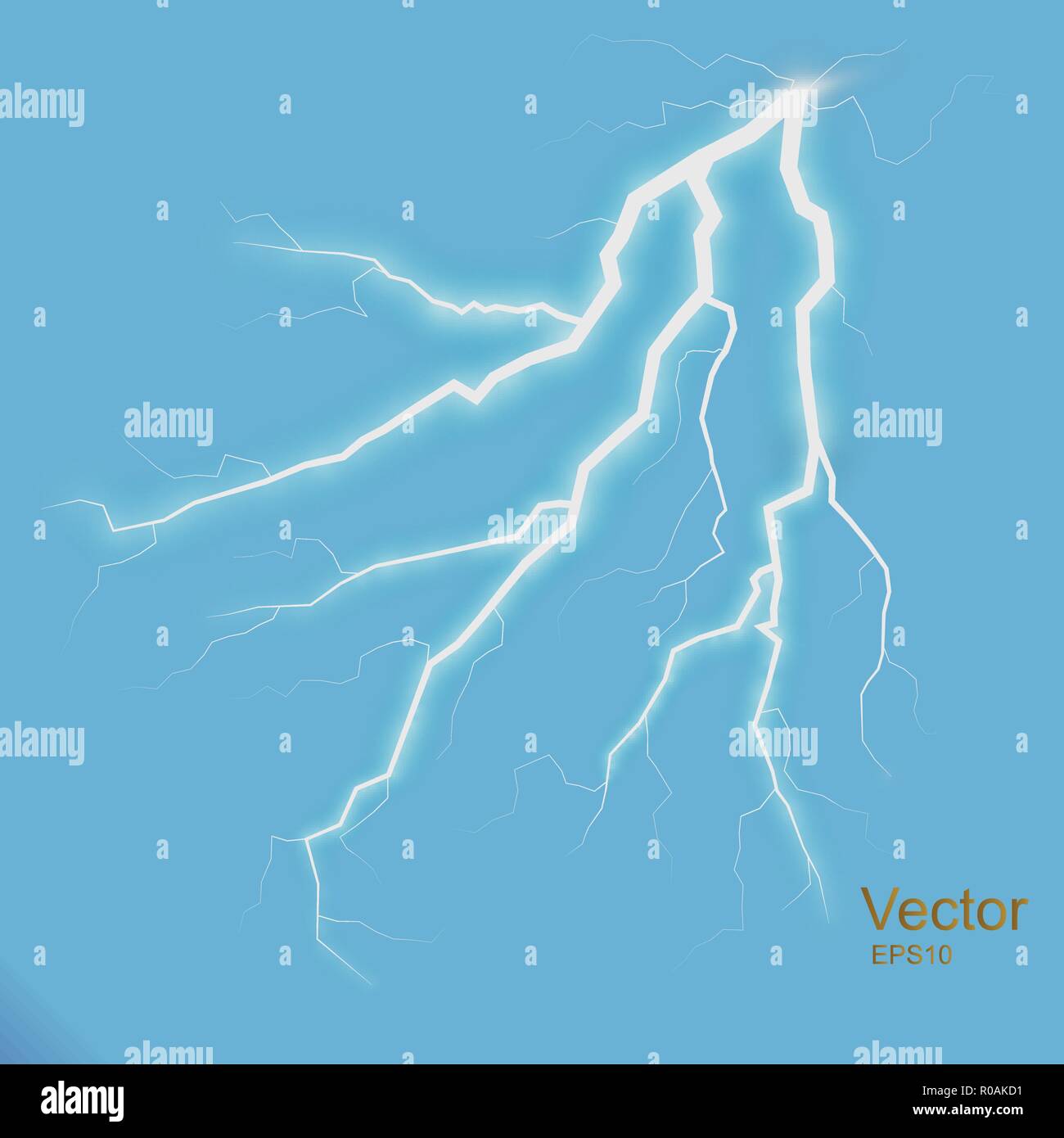 Storm with Lightning isolated on transparent background. Stock Vector