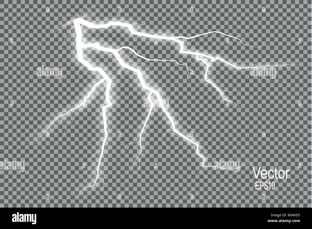 Storm with Lightning isolated on transparent background Stock Vector ...