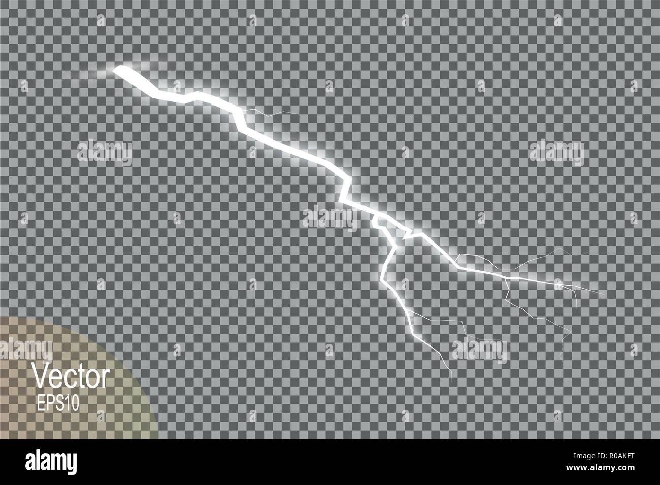Storm with Lightning isolated on transparent background Stock Vector ...