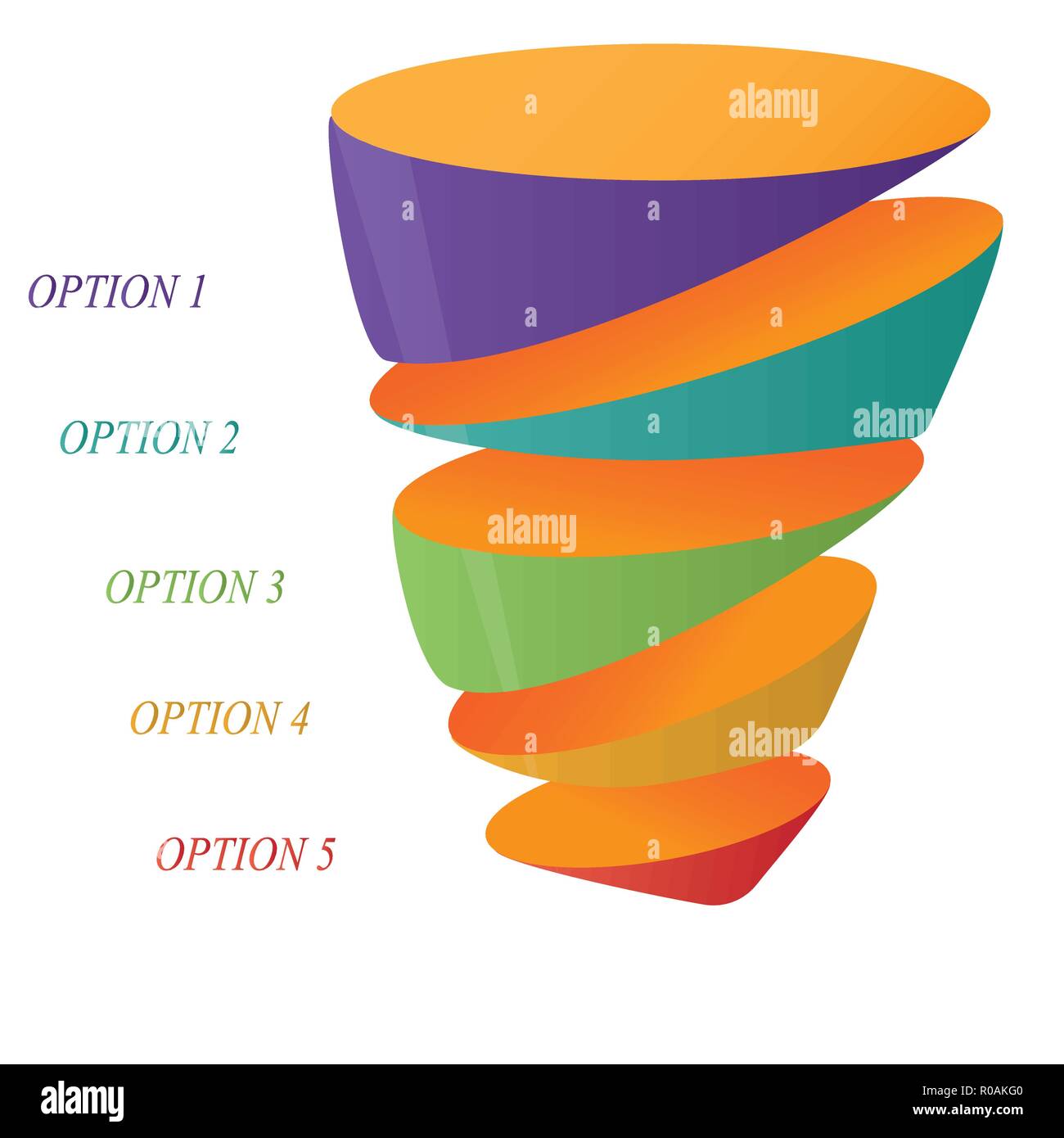 Sales funnel flat design. Flat style. Vector illustration. Stock Vector