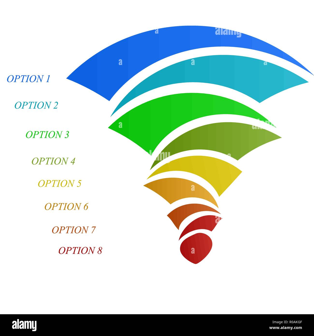 Sales funnel flat design. Flat style. Vector illustration. Stock Vector