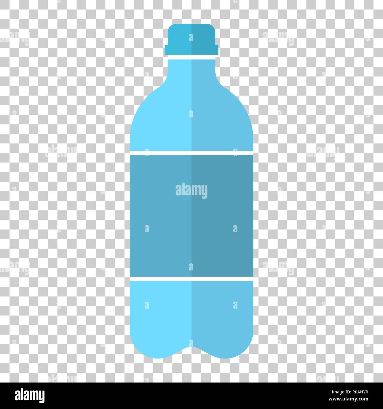 Water bottle icon in flat style. Plastic soda bottle vector illustration on  isolated background. Liquid water business concept Stock Vector Image & Art  - Alamy
