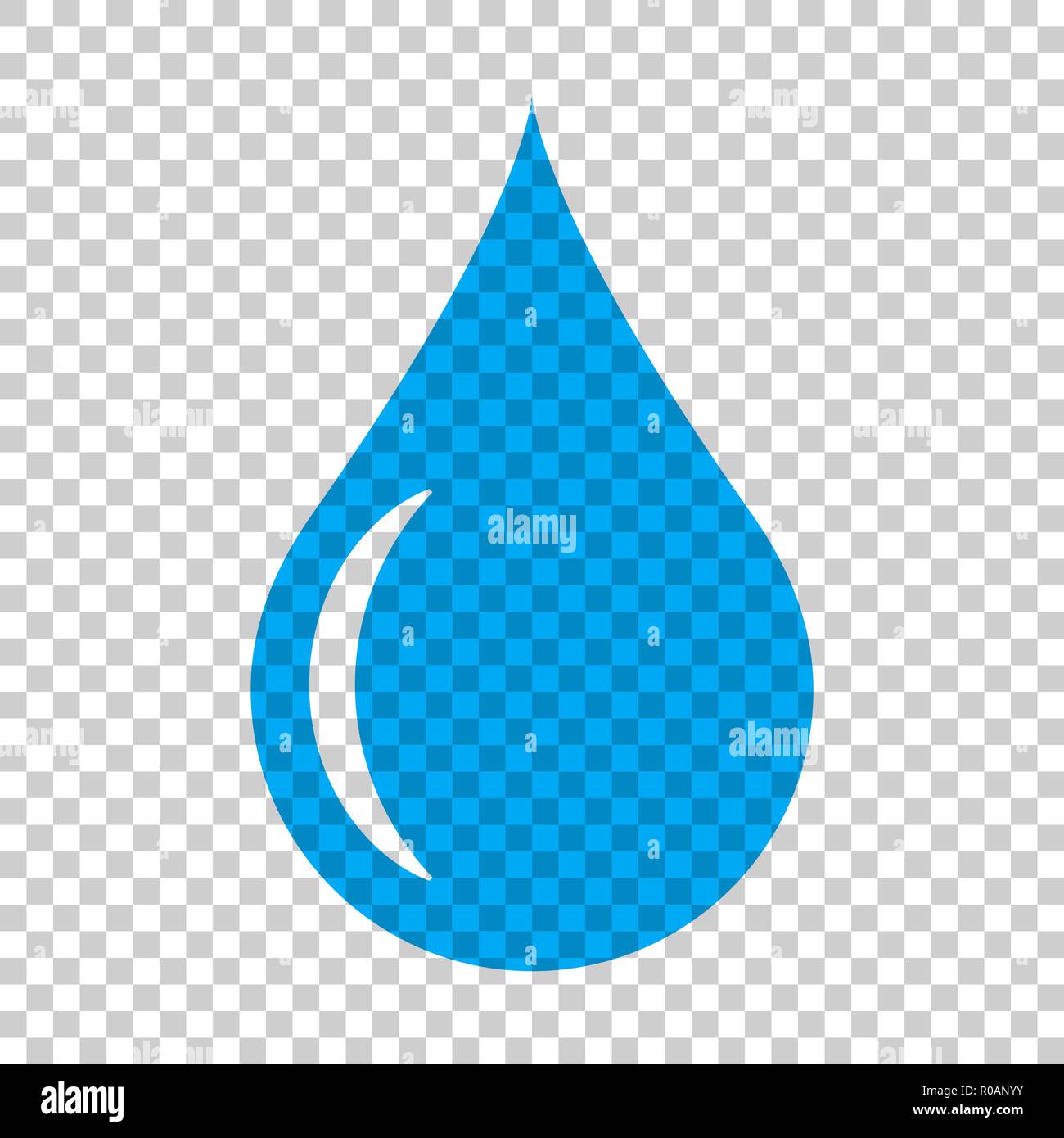Water drop icon in flat style. Raindrop vector illustration on isolated ...
