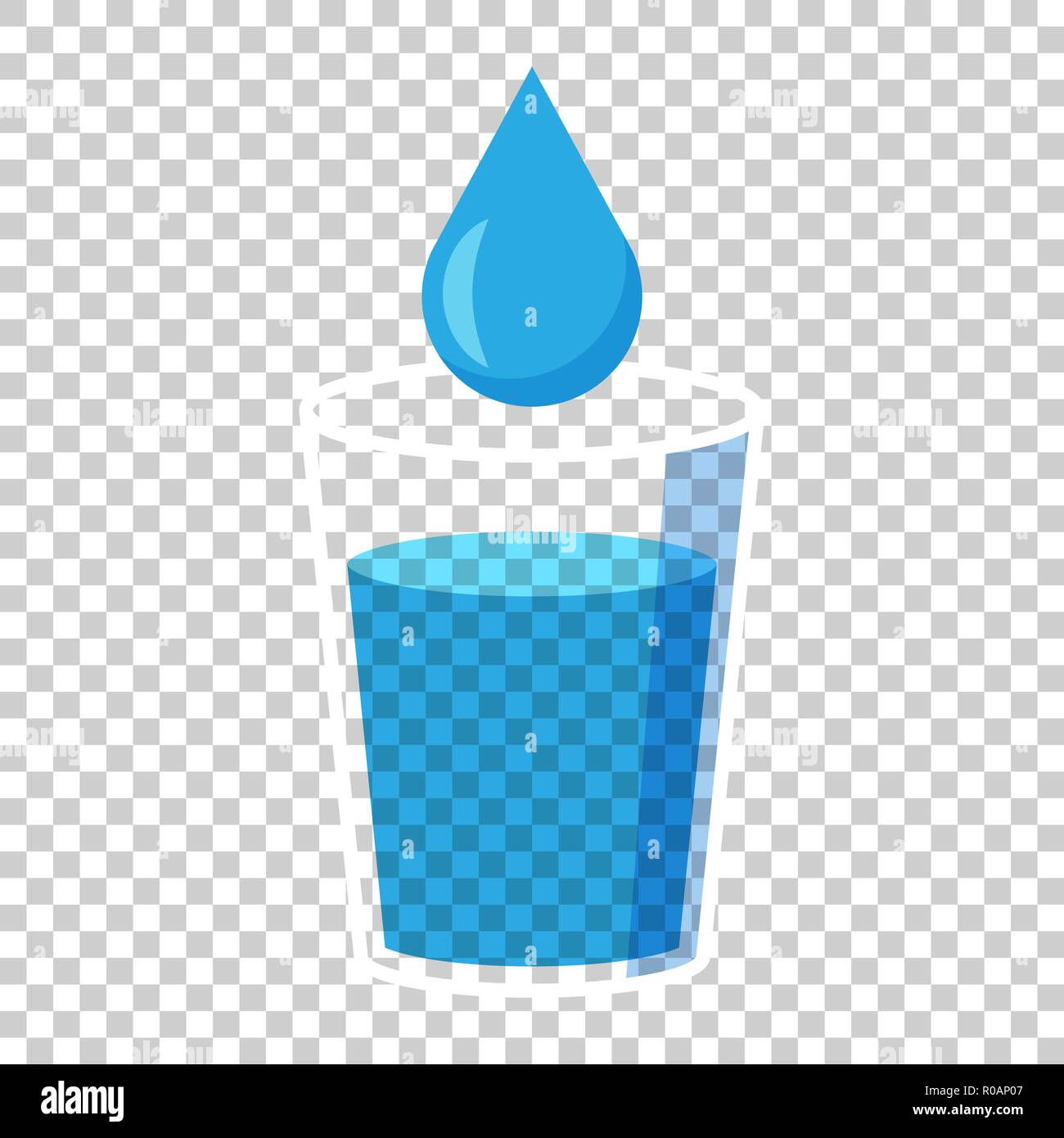 Bottle And Glass Of Water Icon With Long Shadow On Blank Background Flat  Design High-Res Vector Graphic - Getty Images