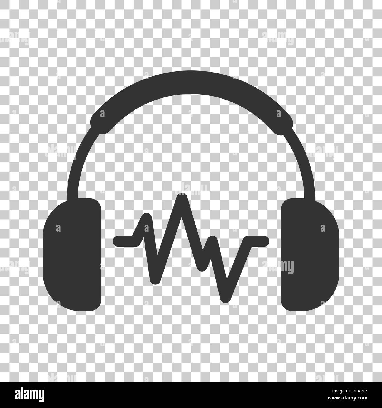 Headphone Headset Icon In Flat Style Headphones Vector Illustration On Isolated Background Audio Gadget Business Concept Stock Vector Image Art Alamy